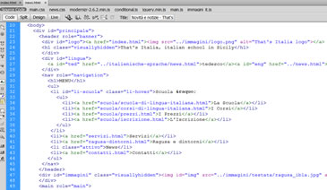Codice html e css